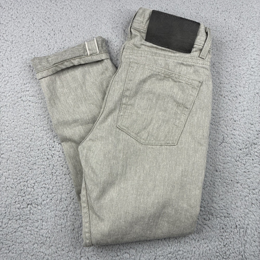 Naked & Famous Weird Guy Sky Grey Meteor Selvedge Jeans Men's 28 Fits 27x27